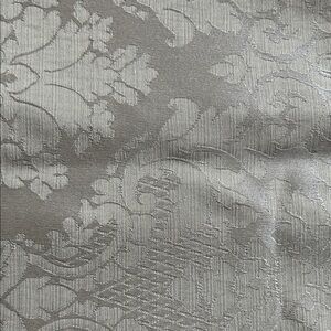 Elegant Silver Damask Fabric
